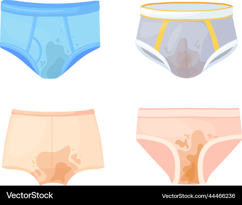 Dirty underwear mens and womens underpants Dirty underwear mens and womens underpants vector image