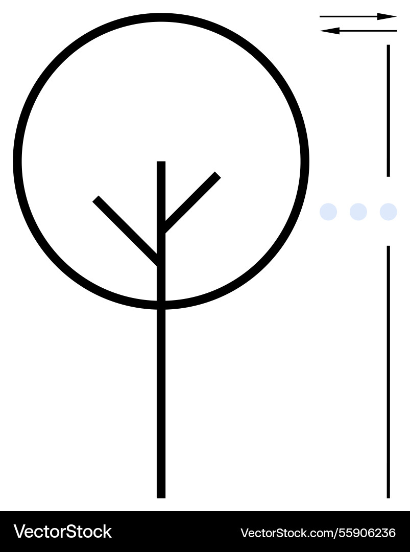Minimalist tree design with geometric elements vector image