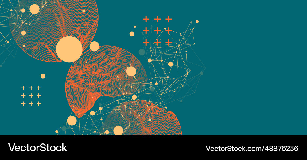 Modern science technology abstract background Vector Image