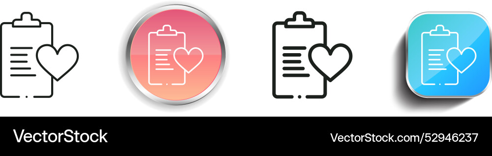 Clipboard icon thin linear regular and button Clipboard icon thin linear regular and button vector image