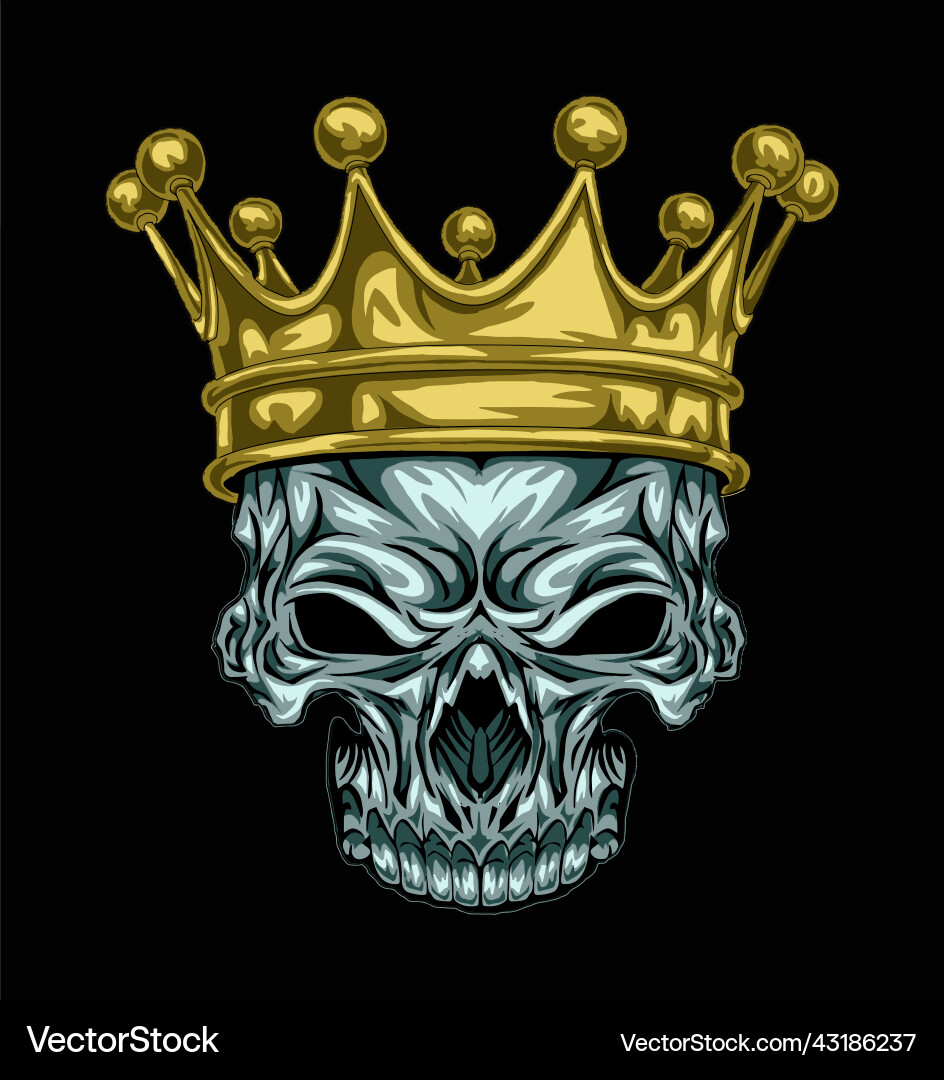 Crown skull Royalty Free Vector Image - VectorStock