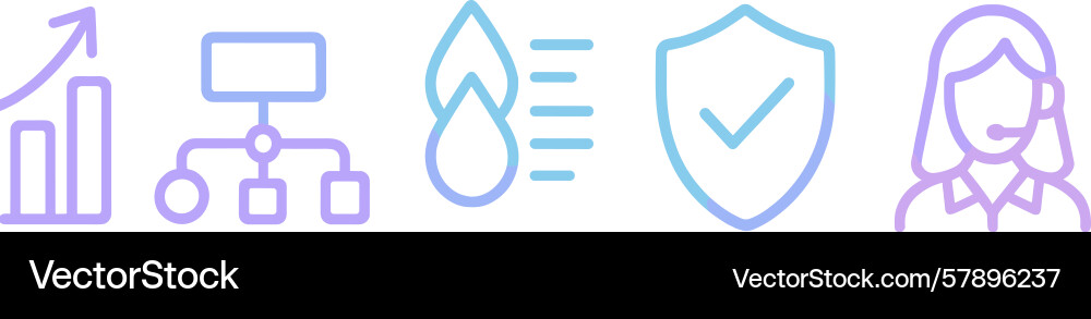Design of modern icons representing growth data Design of modern icons representing growth data vector image