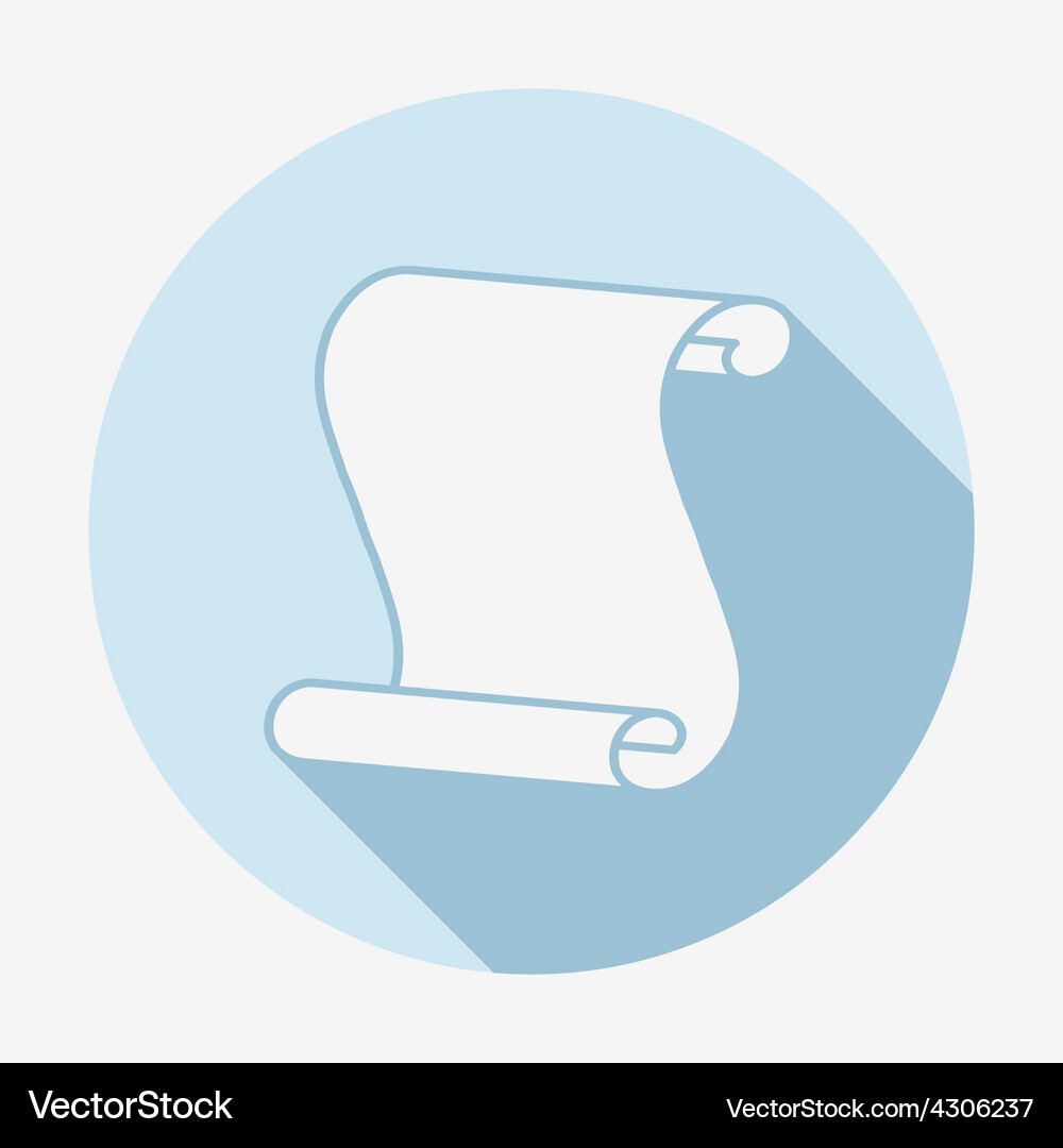Flat icon paper scroll design Vector Image
