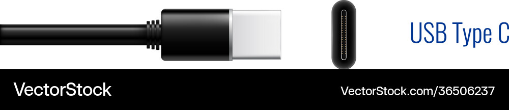 Usb type-c composition vector image