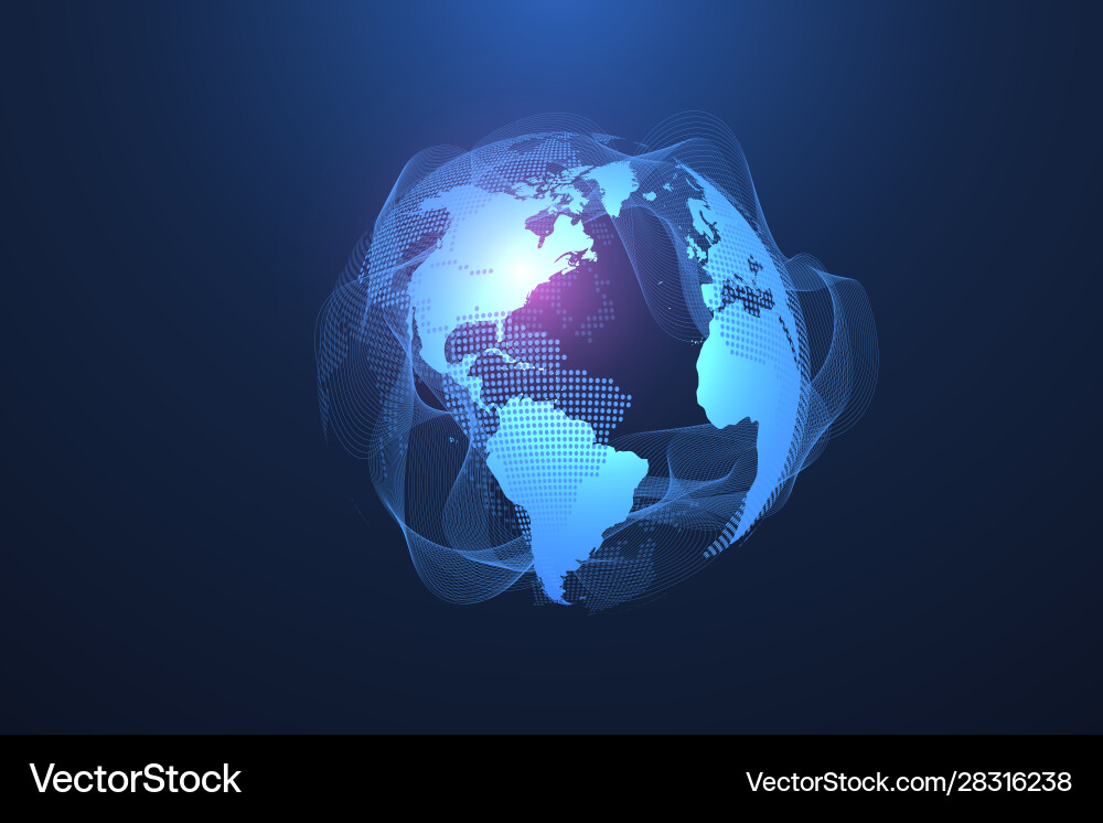 Global network connection concept big data Global network connection concept big data vector image