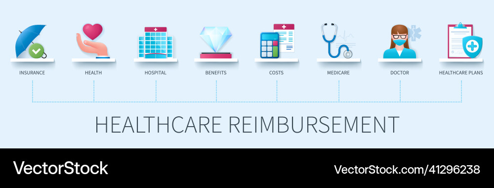 Healthcare reimbursement concept with icons Healthcare reimbursement concept with icons vector image