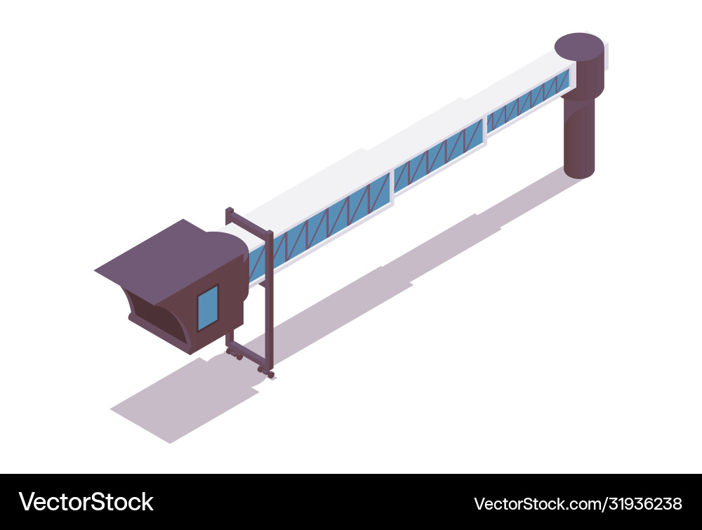 Jet bridge isometric 3d concept good Jet bridge isometric 3d concept good vector image
