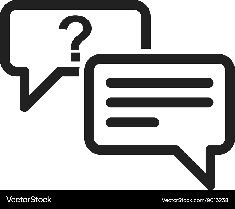 Replying to question Vector Image