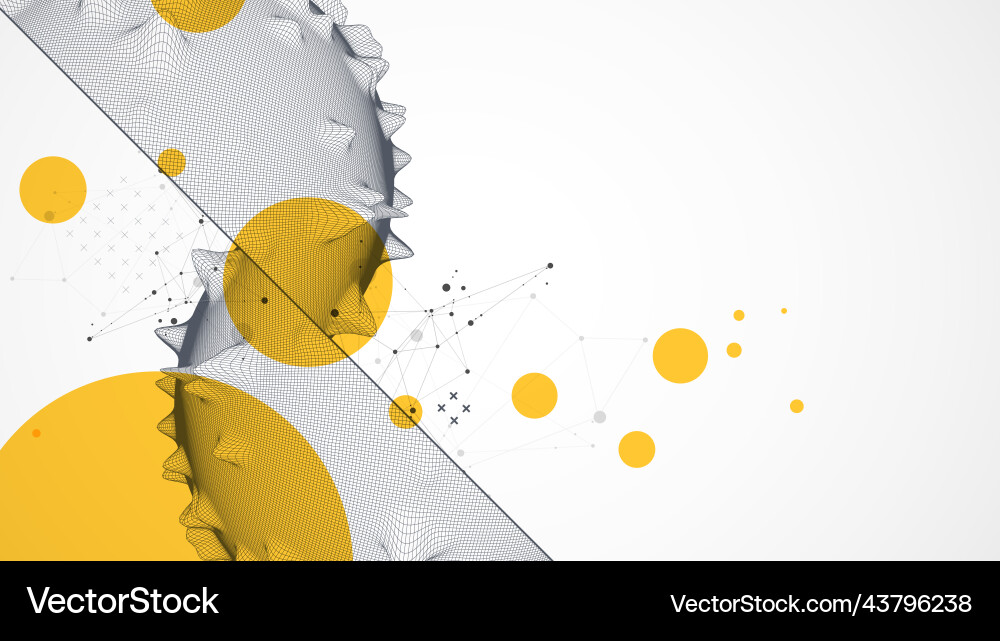 Sphere theme with connected lines in technology Sphere theme with connected lines in technology vector image