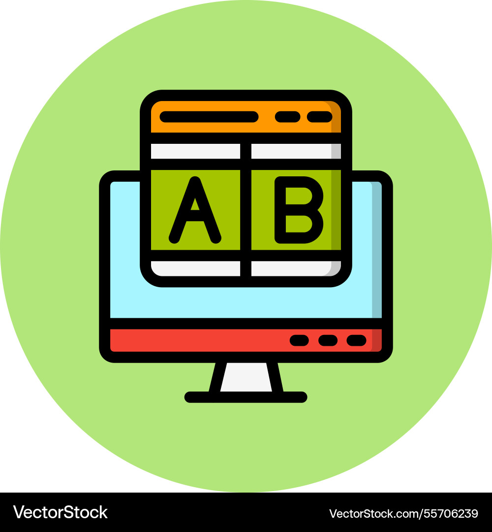 Ab testing icon design Vector Image