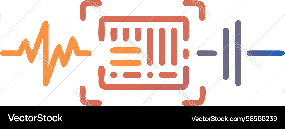 Dynamic Pulse QR Code - Health & Fitness Vector Image