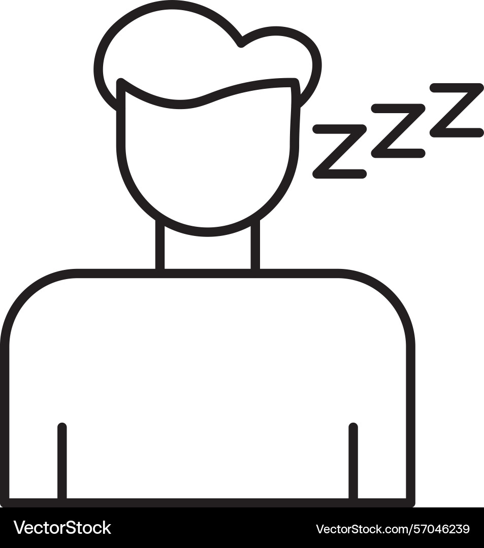 Lazy line icon design vector image