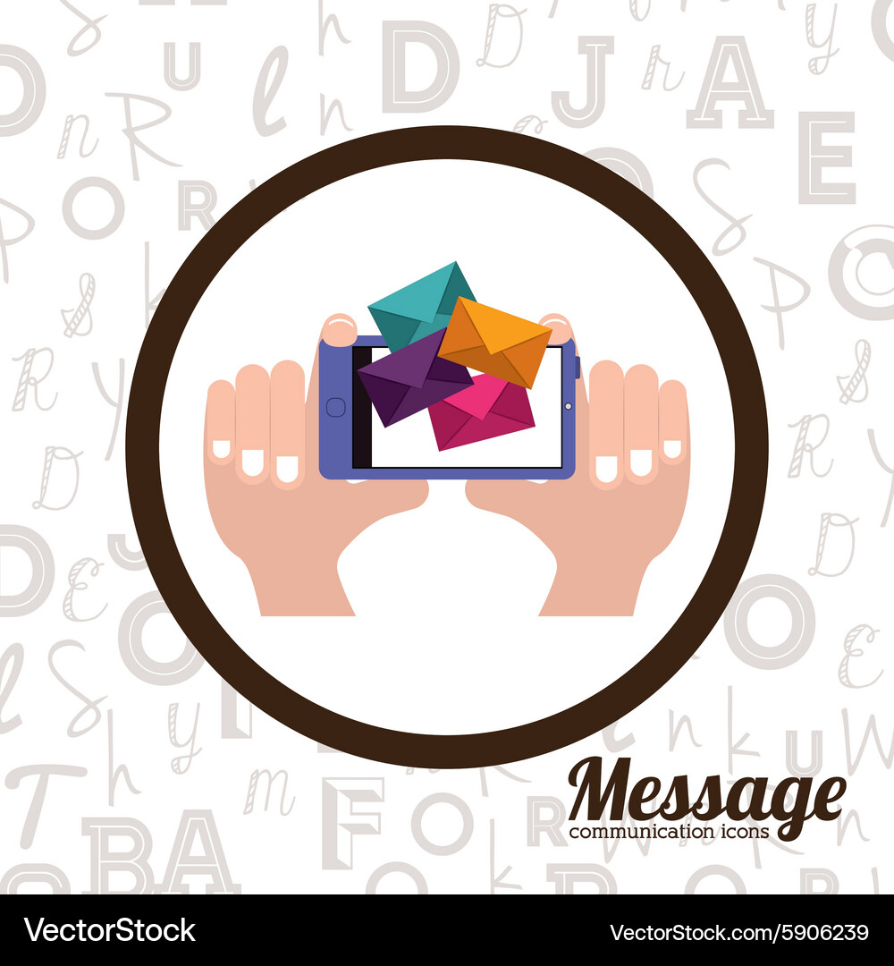 Message design Vector Image