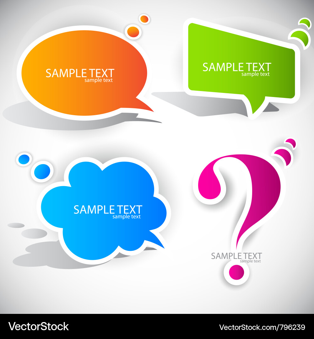 Speech bubble elements Vector Image