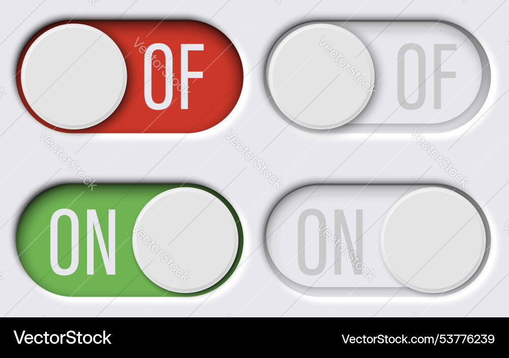 Toggle switch design an elegant onoff variation vector image