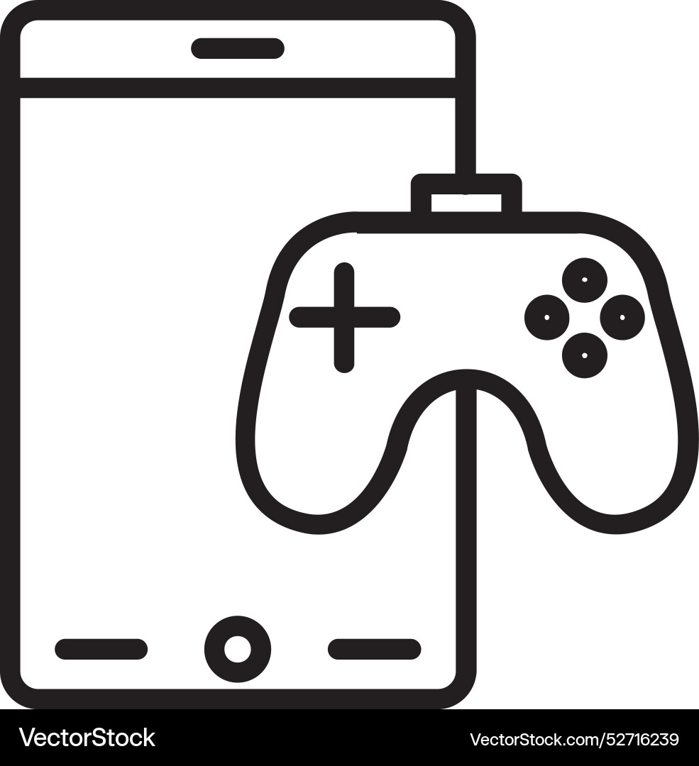 Touch game line icon design Vector Image