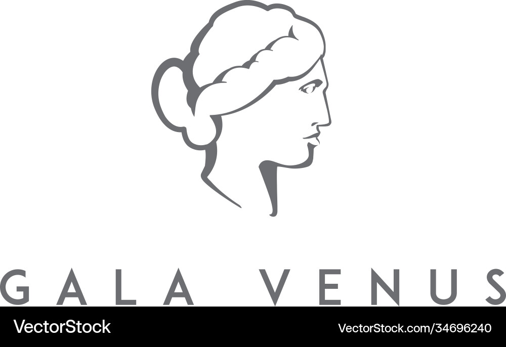 Ancient Greek Venus Sculpture Logo vector image