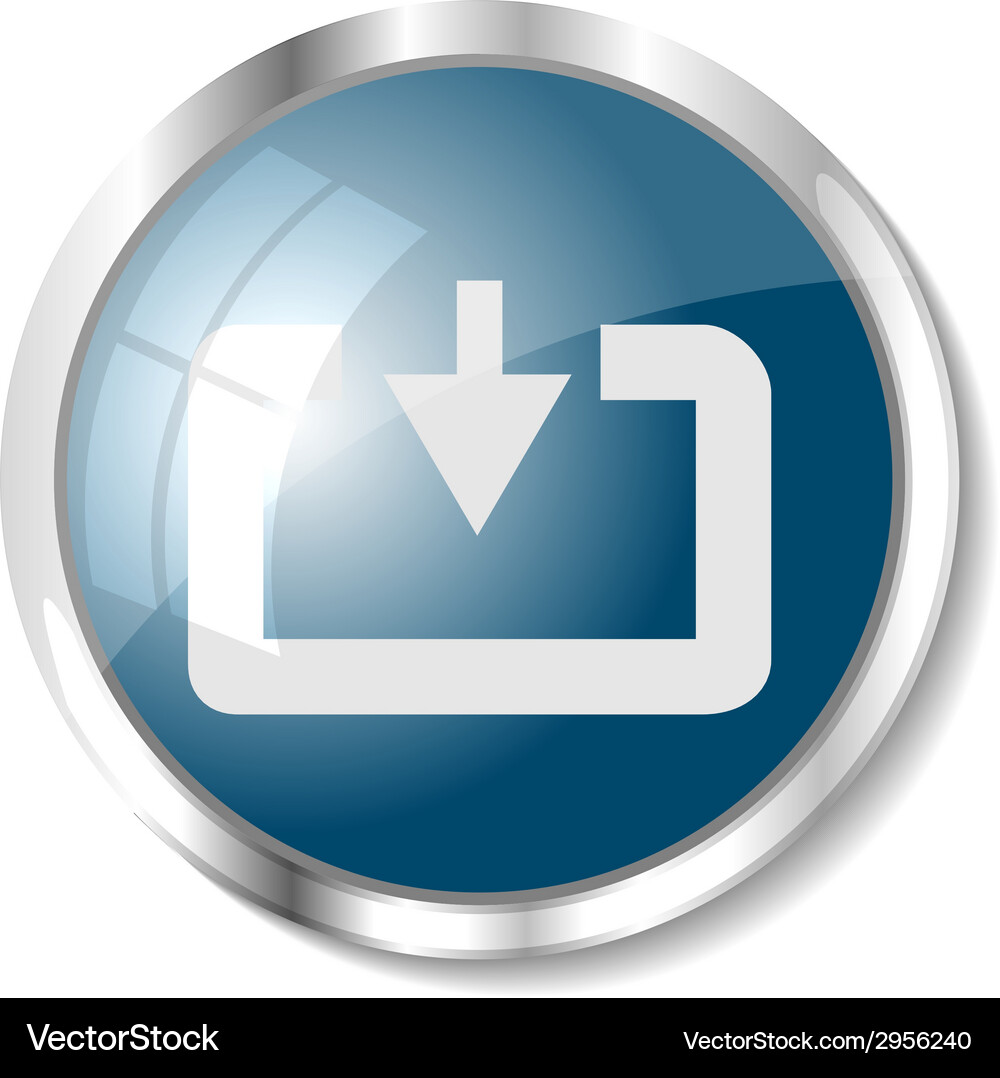 Blue web button Vector Image
