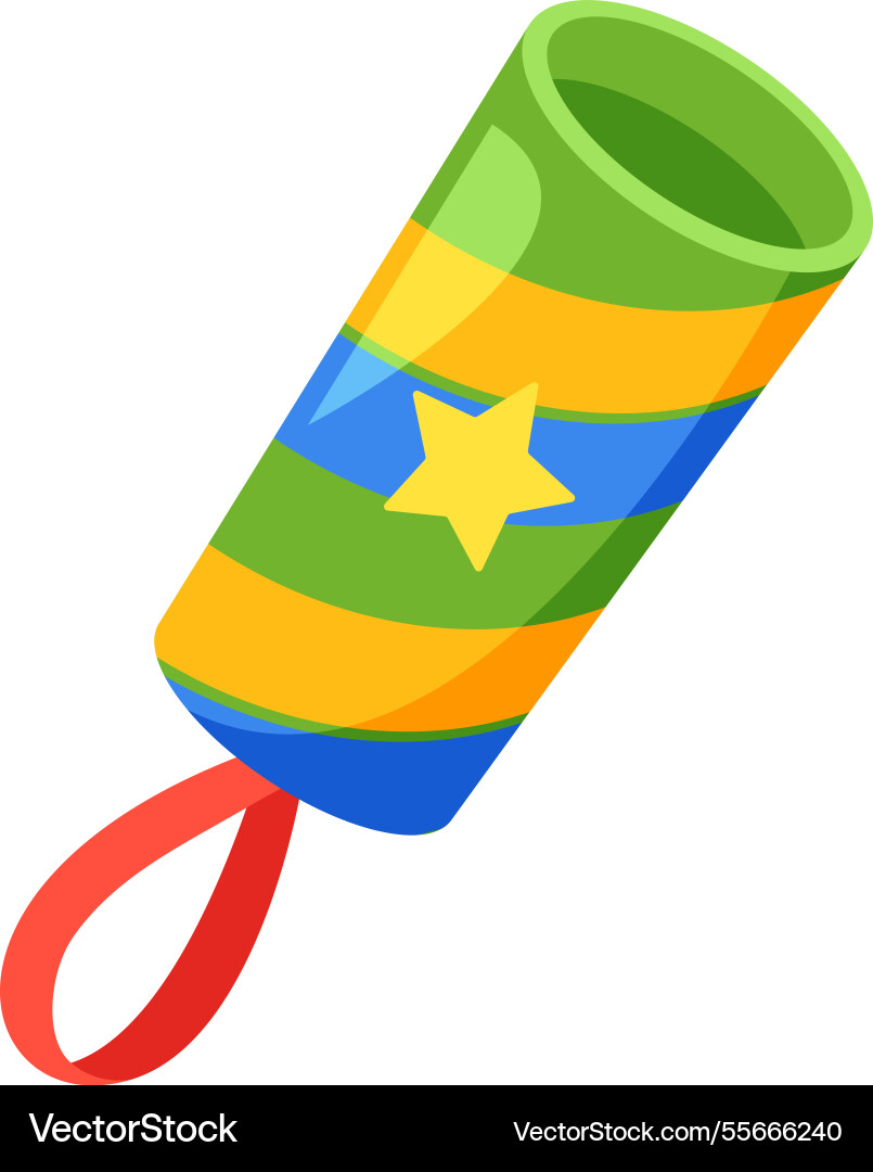 Confetti firecracker pyrotechnics item Vector Image