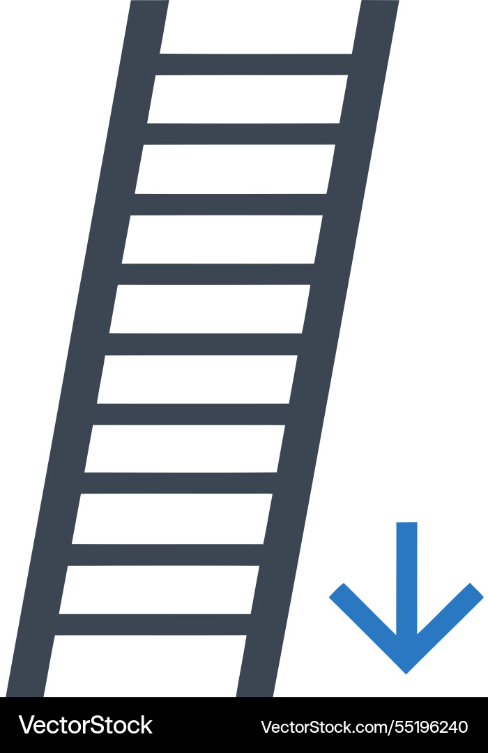 Ladder descent direction icon Vector Image