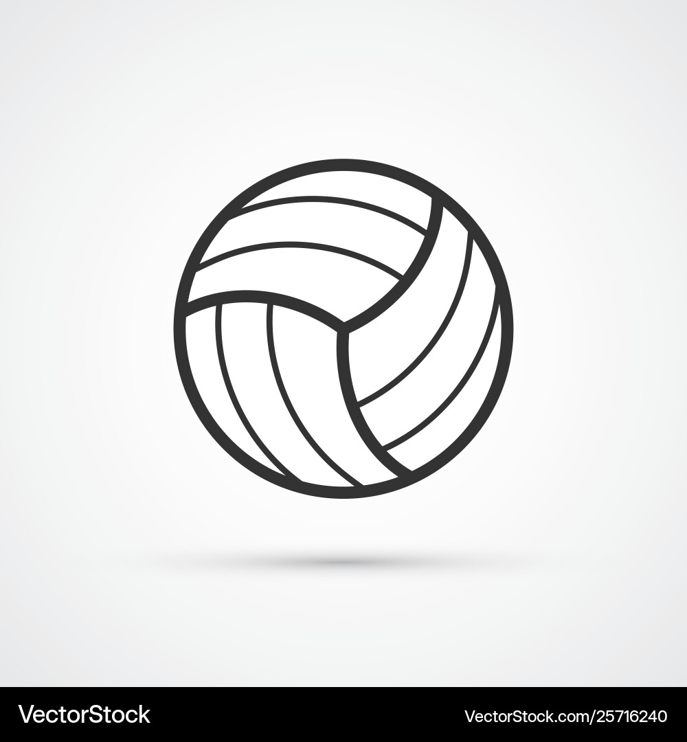 Volleyball Line Art Icon vector image
