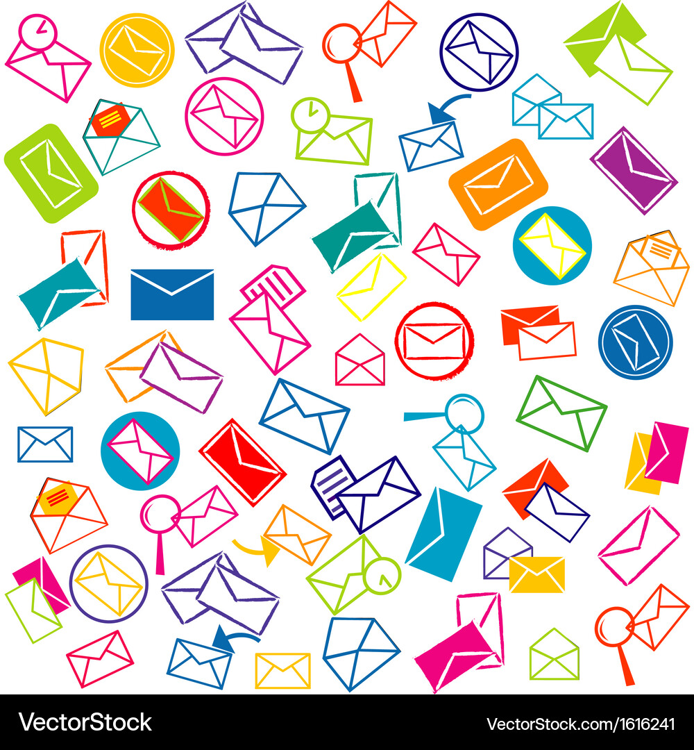 Background with mail envelopes Vector Image