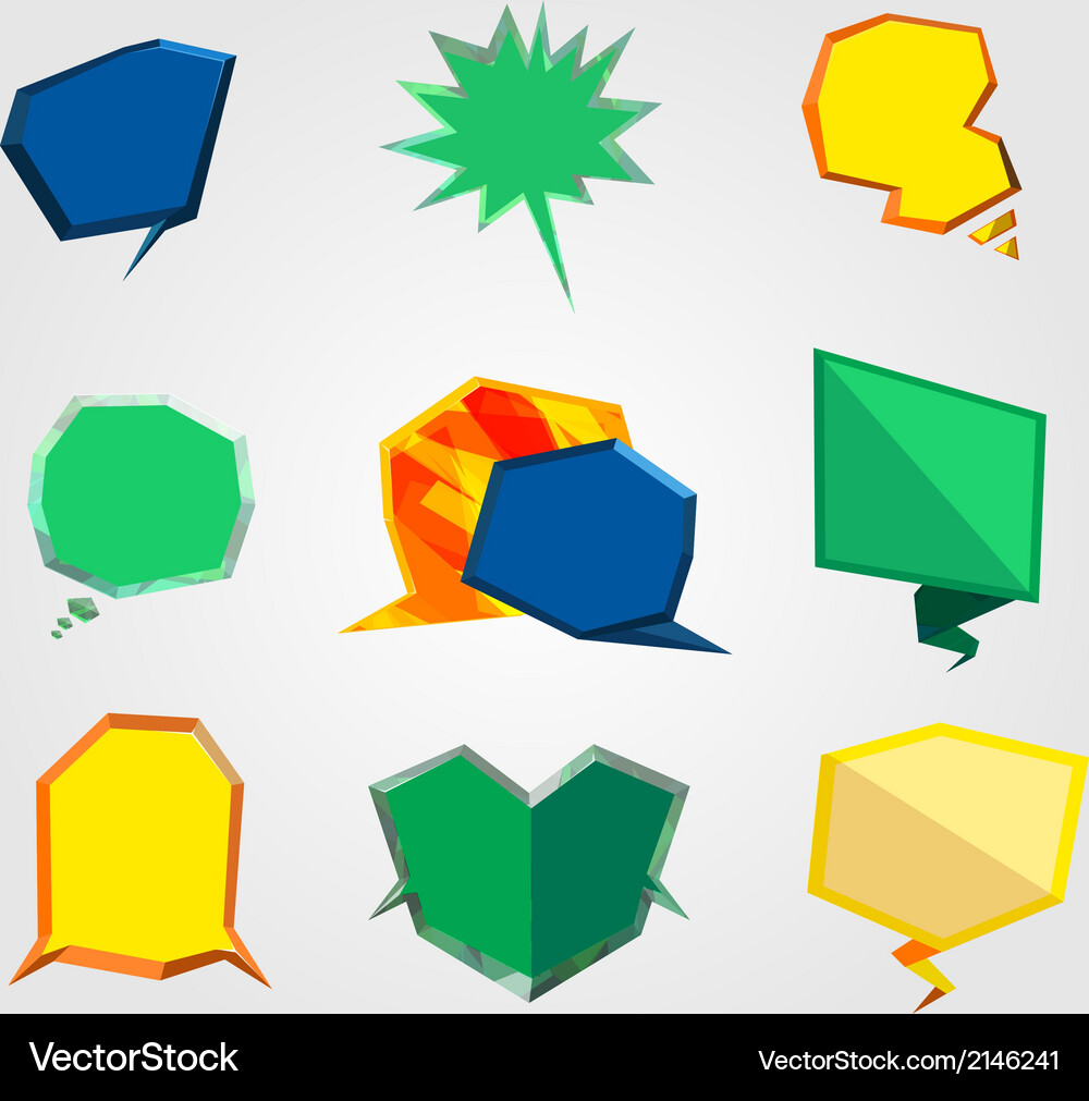 Bubble text polygon Vector Image