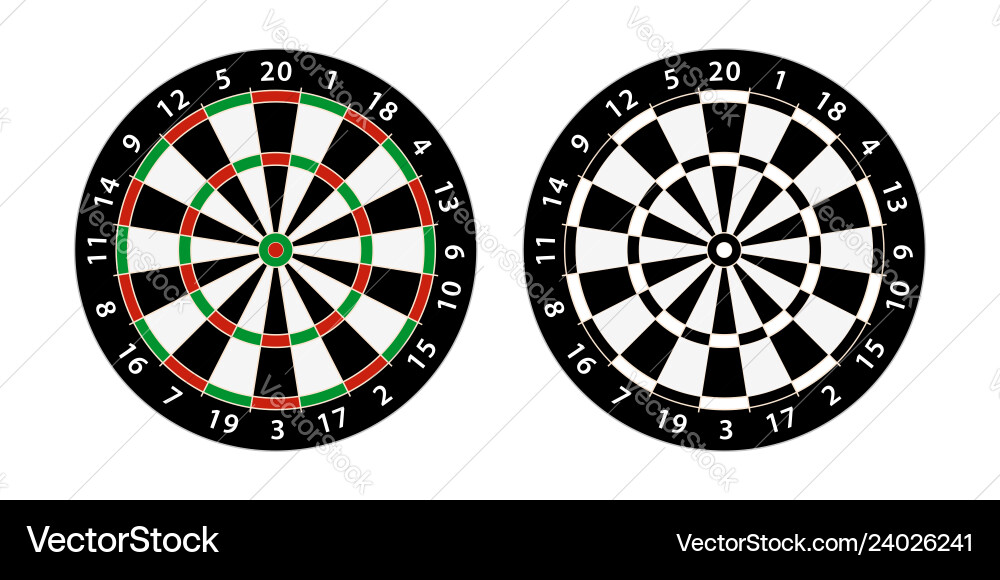 Dartboard Target with Bullseye vector image
