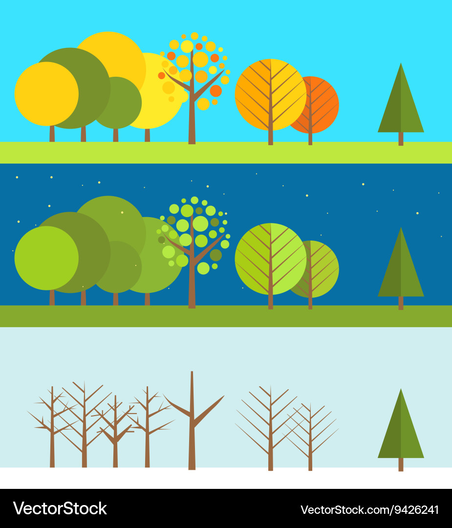 Different wheather flat design set Royalty Free Vector Image