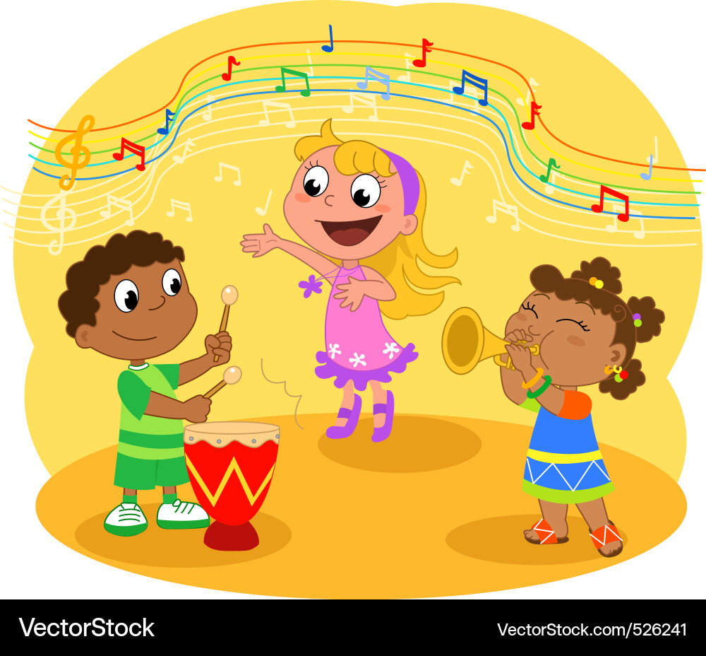 Kindermusikband Vektorbild