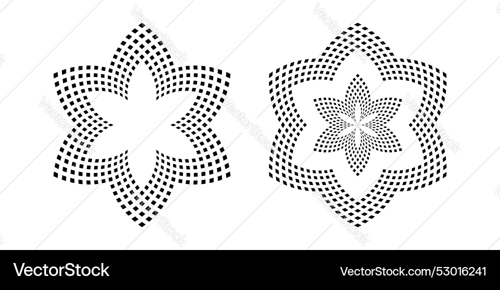 Radial dots patterns Radial dots patterns vector image