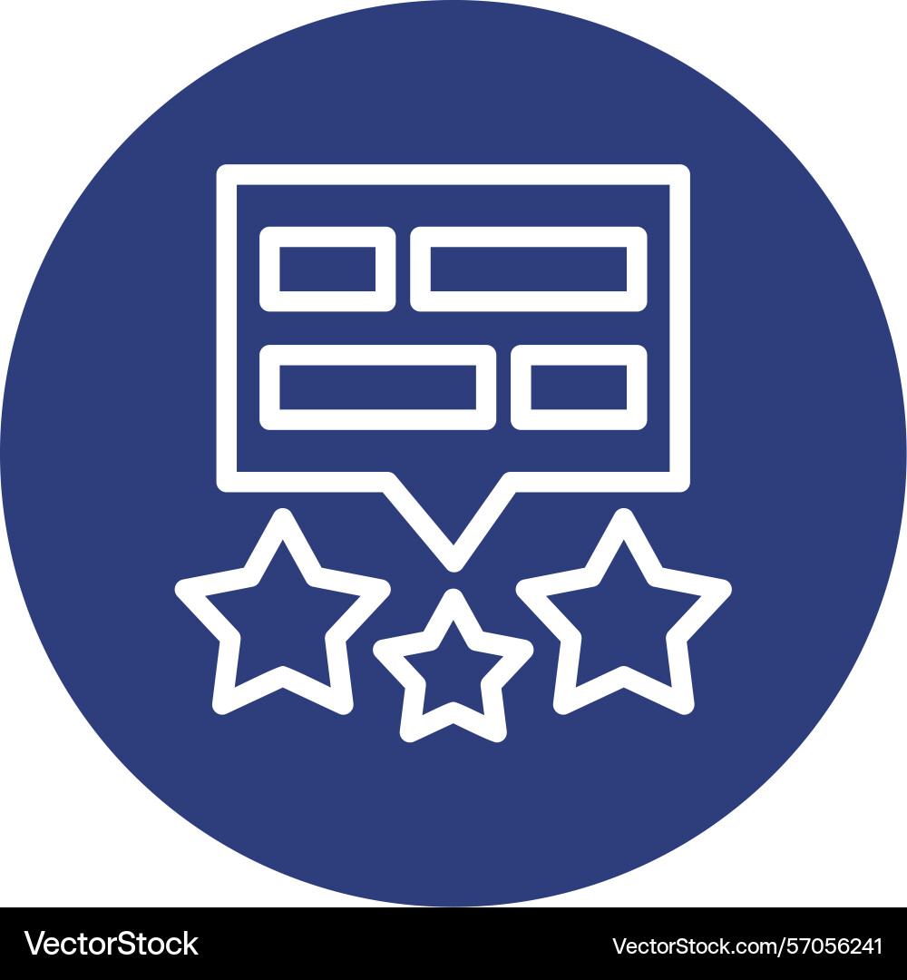 Rating line circle style icon design Vector Image