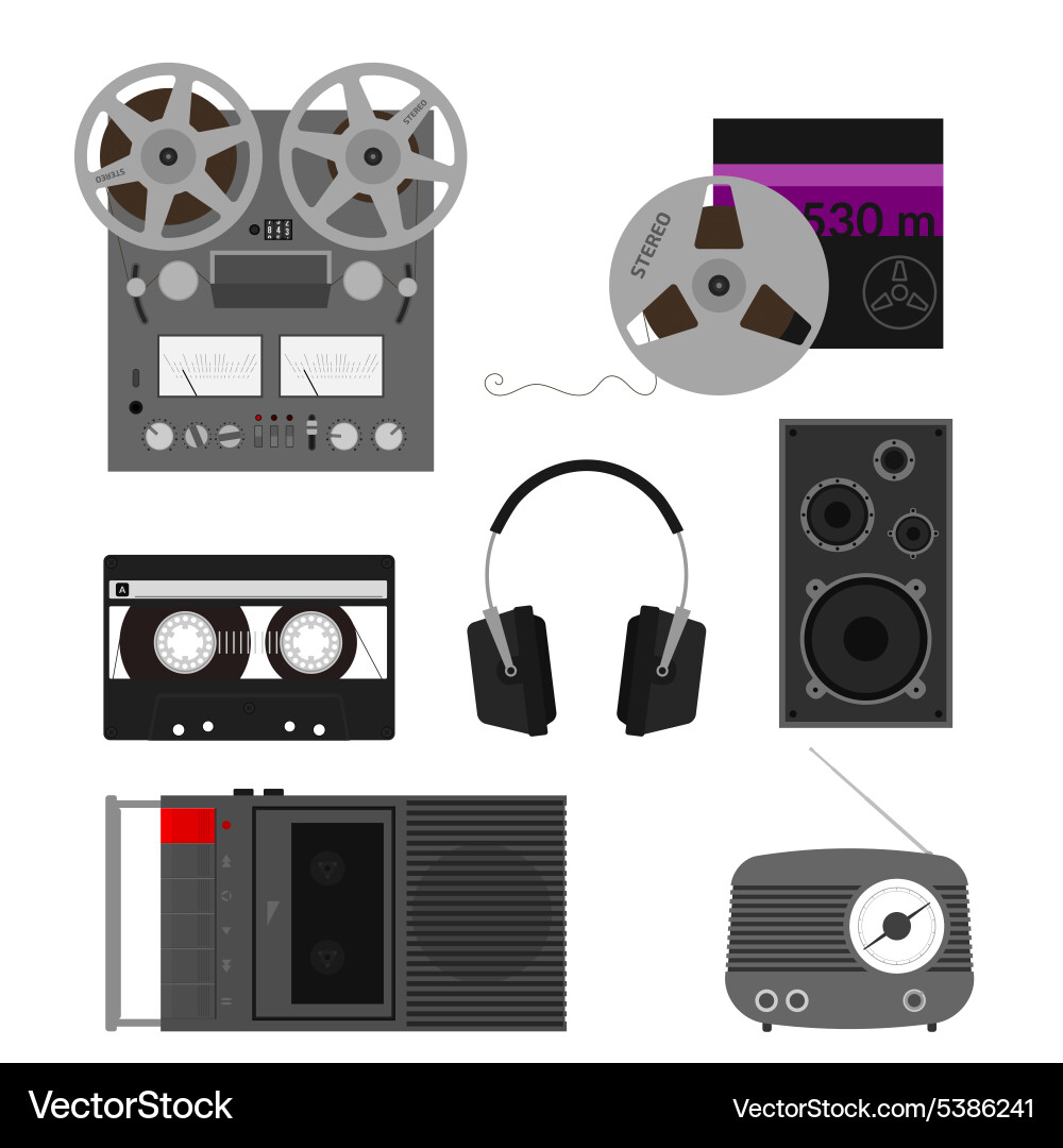 Retro audio Royalty Free Vector Image - VectorStock