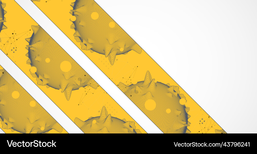 Sphere theme with connected lines in technology Vector Image