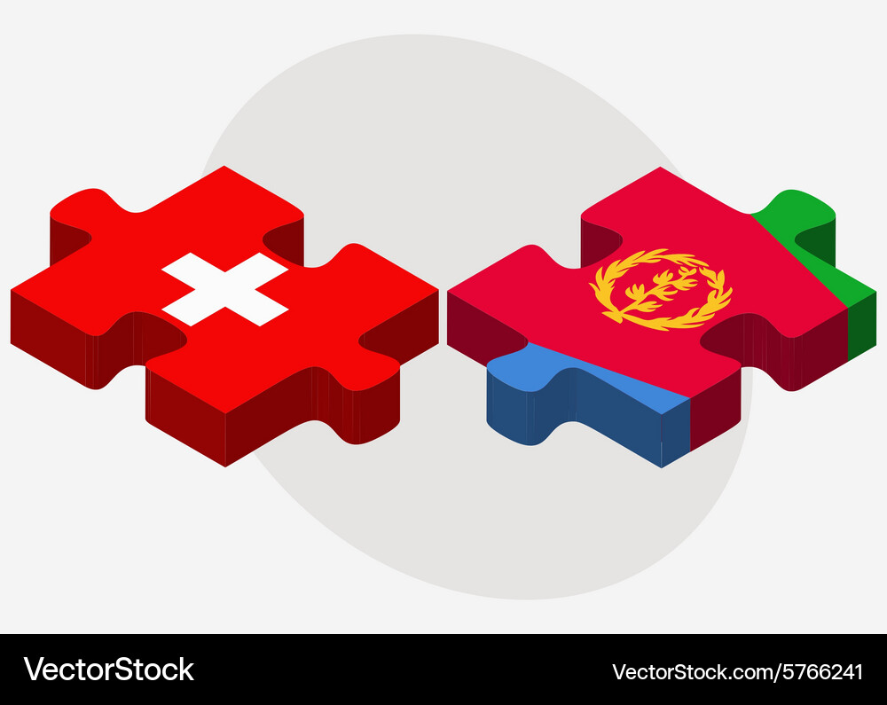 Switzerland and eritrea flags Vector Image