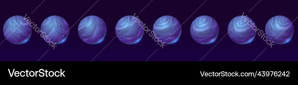 Alien Planet Rotation Sequence vector image