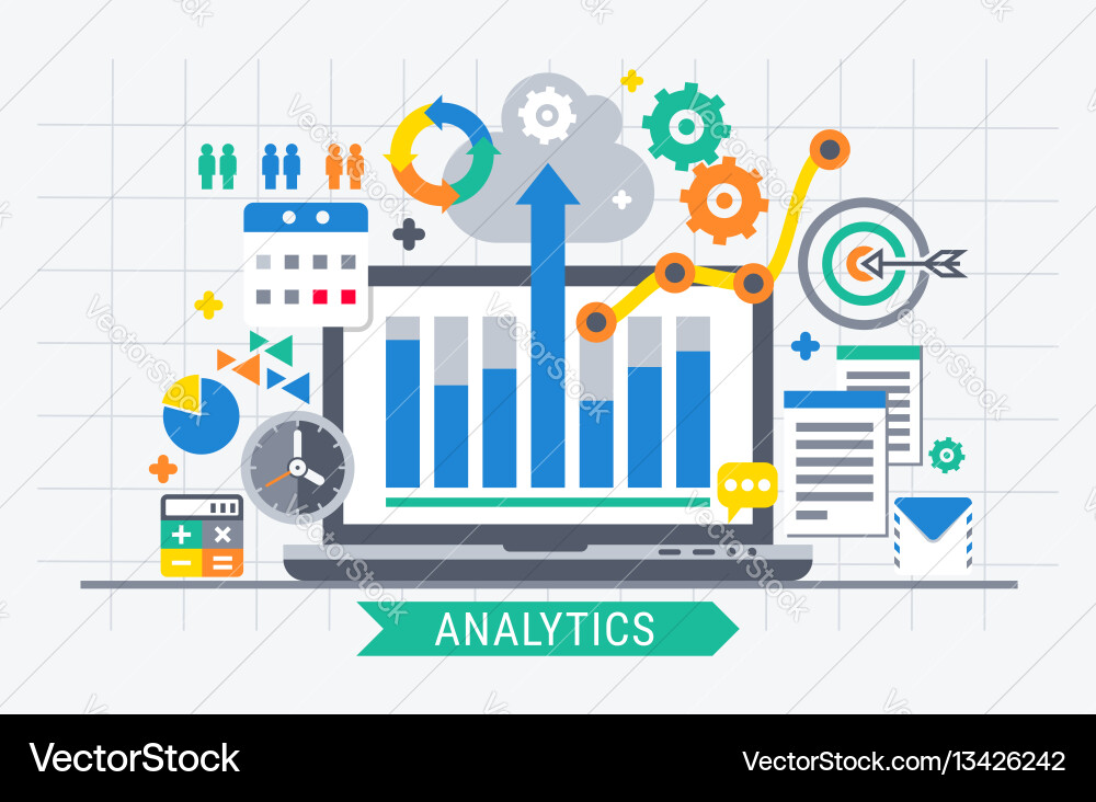 Analytics Data Visualization vector image