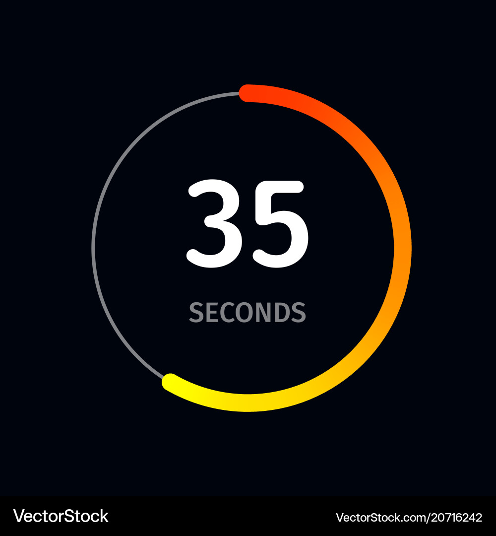 Digital Countdown Timer Icon vector image