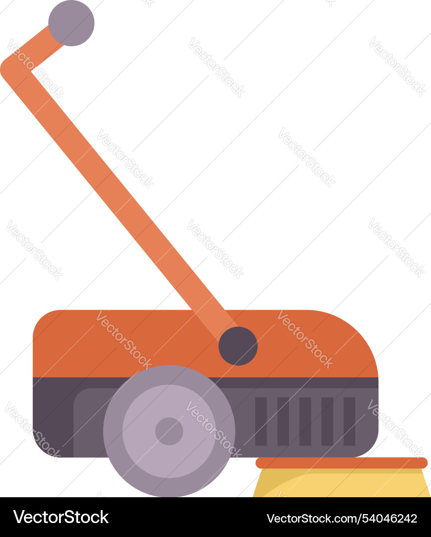 Floor scrubber machine cleaning using rotating Vector Image