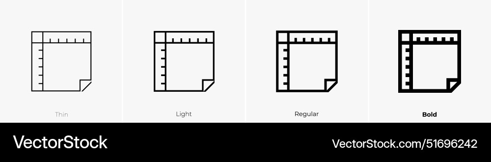 Guide icon thin light regular and bold style Guide icon thin light regular and bold style vector image