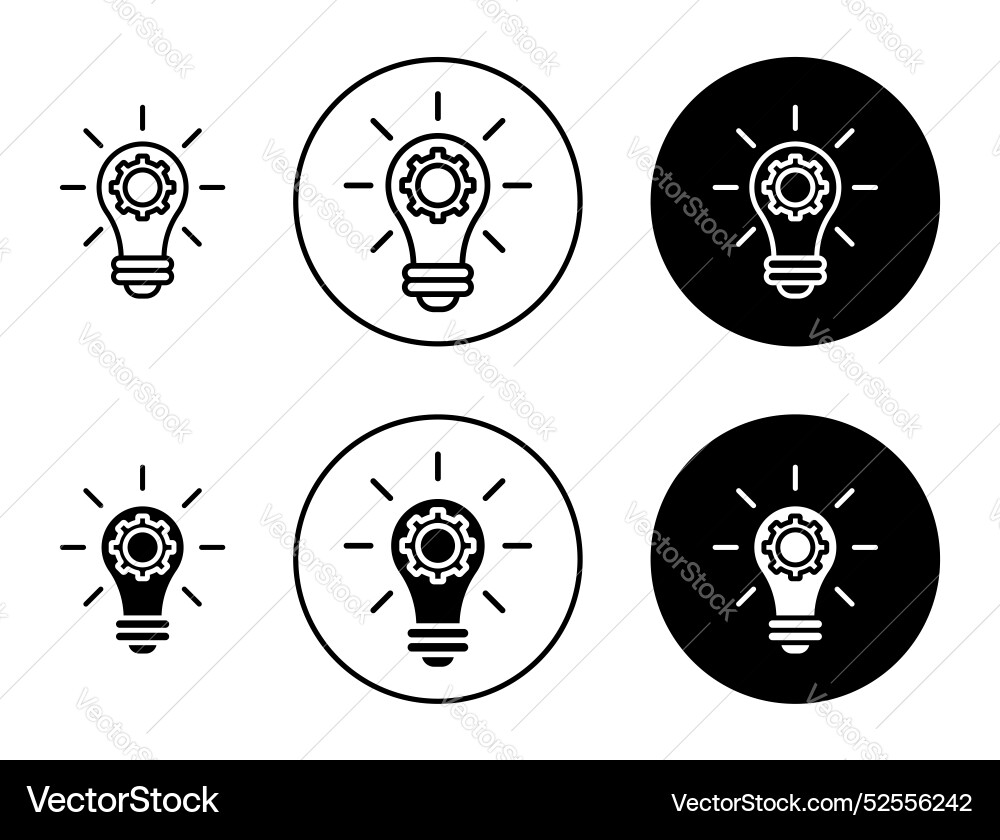 Implementation icon set on white background Implementation icon set on white background Vector Image