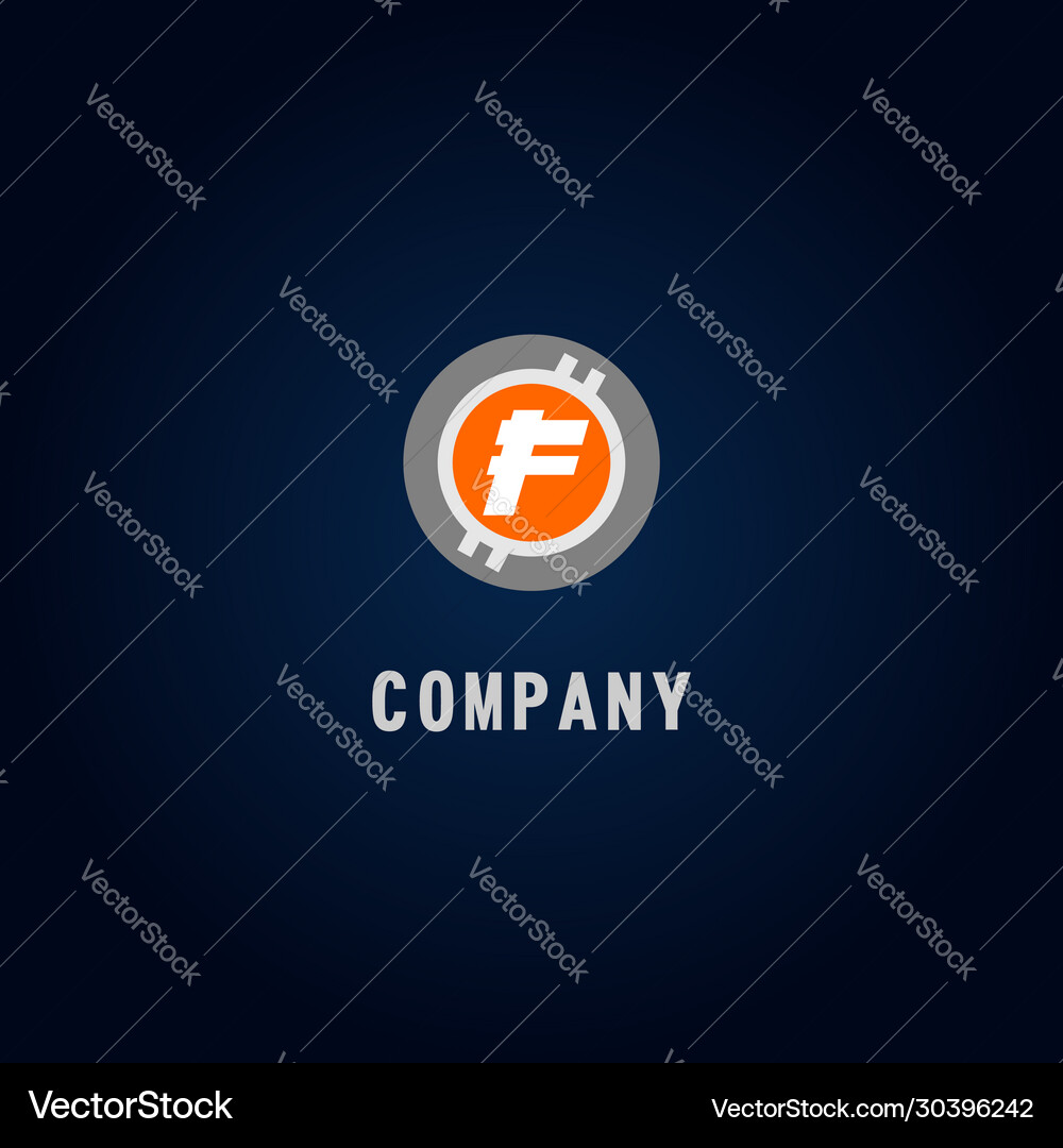Letter f alphabetic logo design template crypto – Royalty-Free Vector |  VectorStock