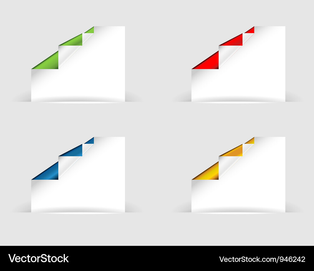 Paper Tags with Shadows Vector Image