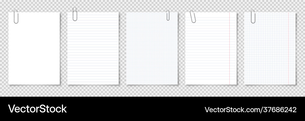 Realistic blank paper sheets in a4 format Realistic blank paper sheets in a4 format vector image