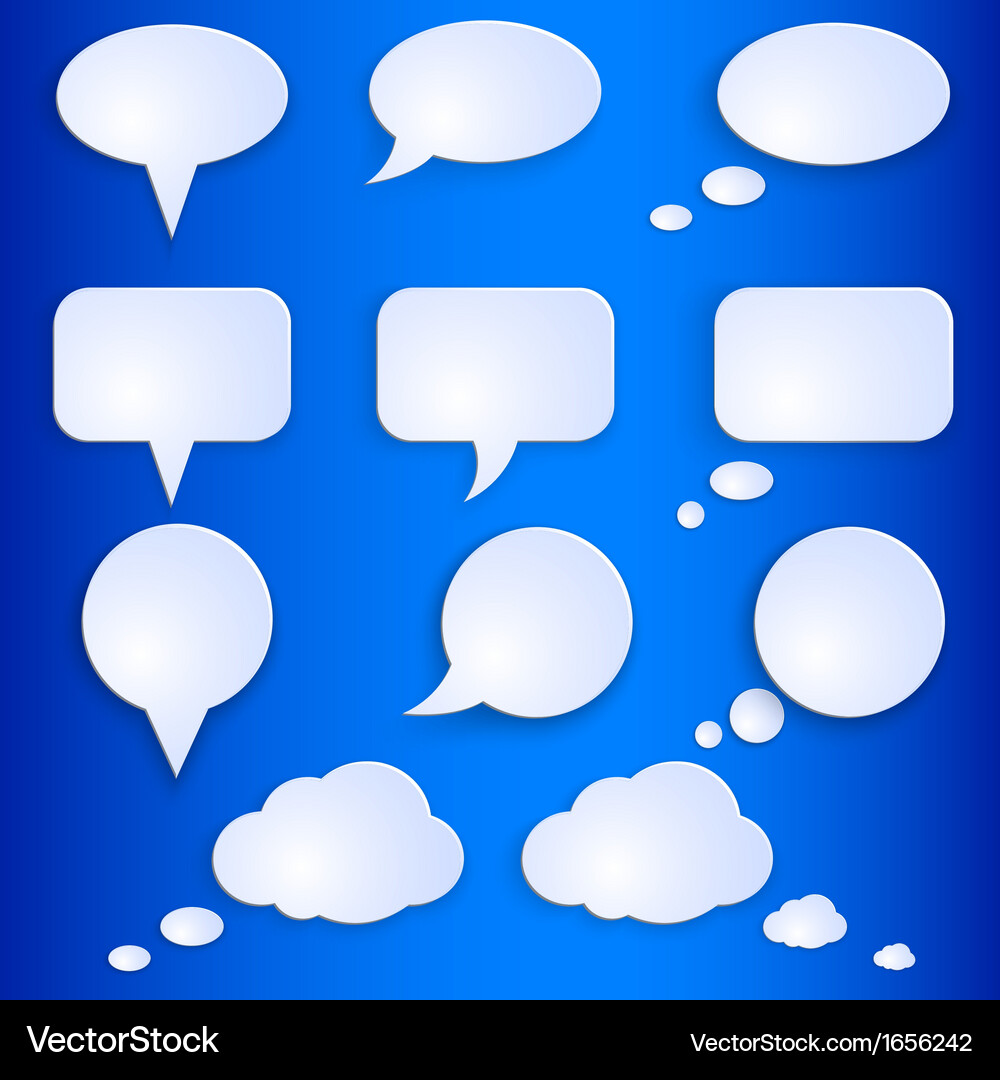 Set of empty speech bubbles Vector Image