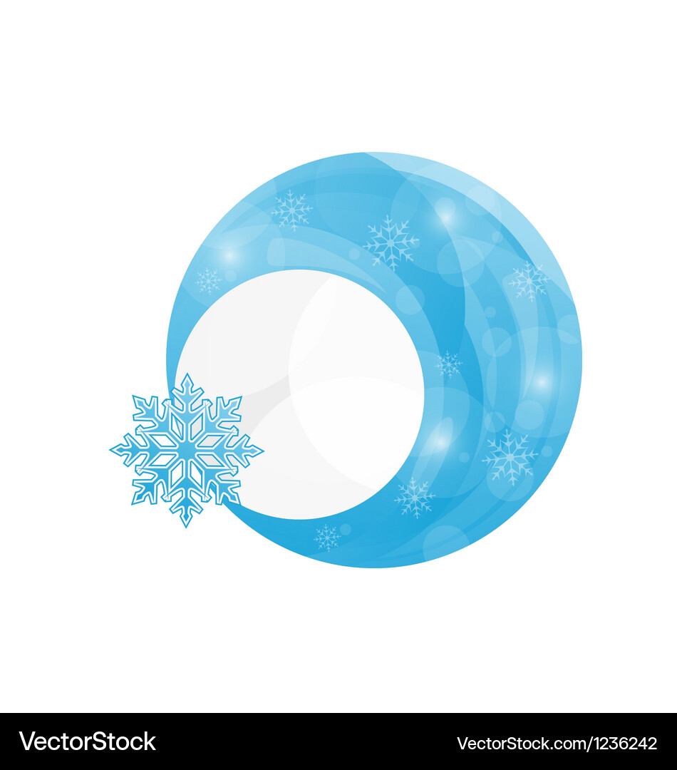 Template frame design with christmas snowflake Vector Image