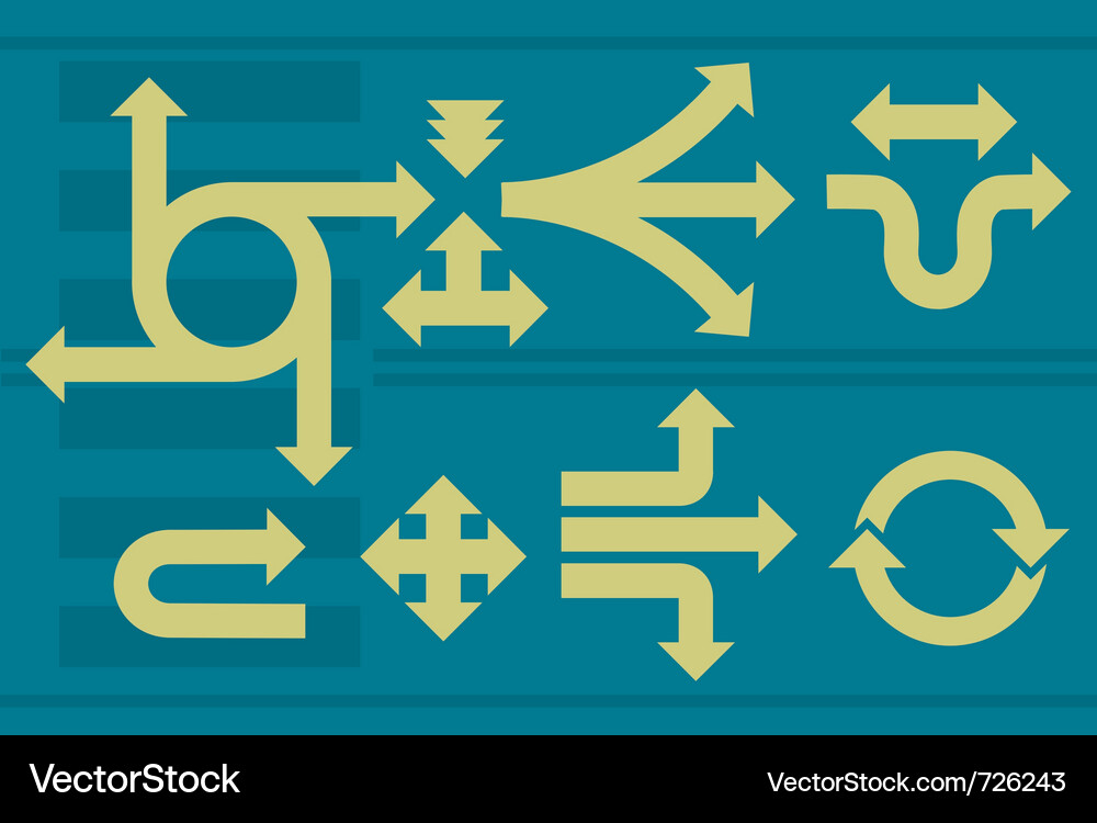Arrow Set Collection Vector Image