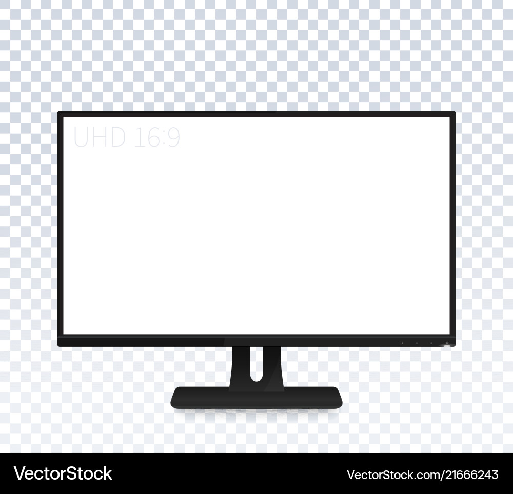 Computer monitor mockup realistic display Computer monitor mockup realistic display vector image