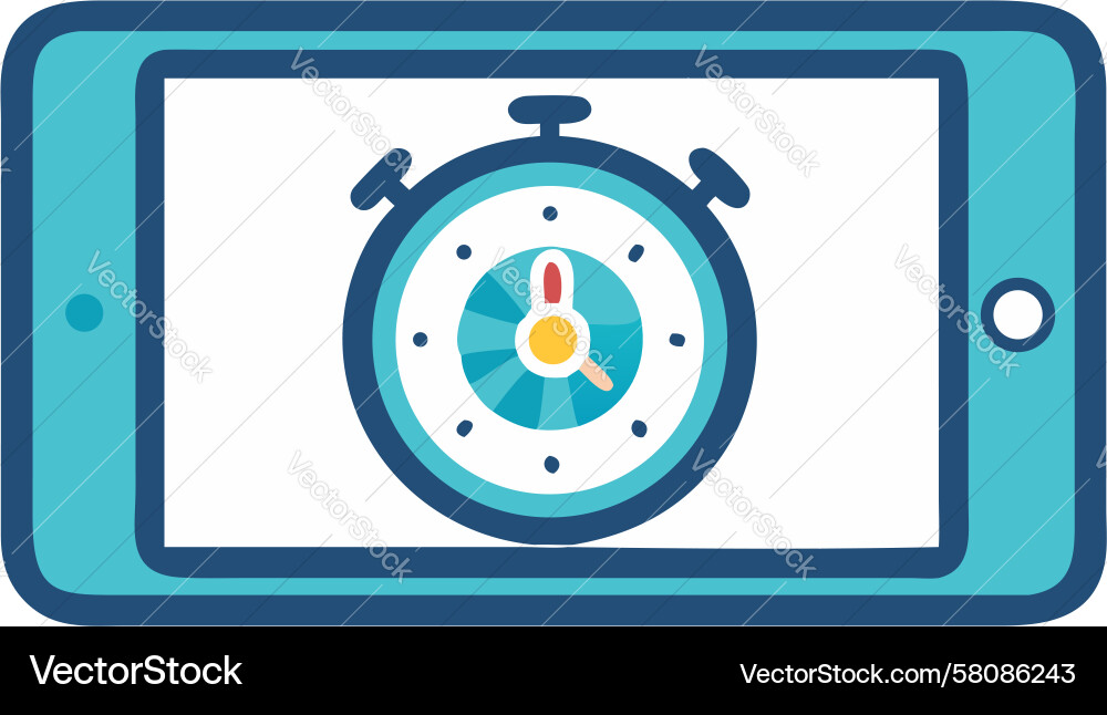 Digital Countdown Timer Icon Vector Image