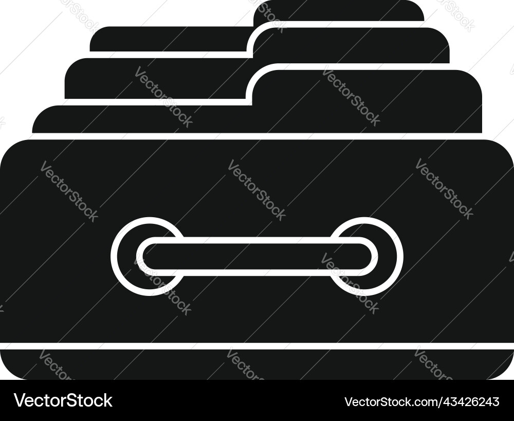 Folder drawer icon simple platform system Folder drawer icon simple platform system vector image